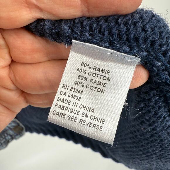 PBJ Blues Denim Knit Vest Size XL Western Y2K Vintage Layering Top - Picture 5 of 9